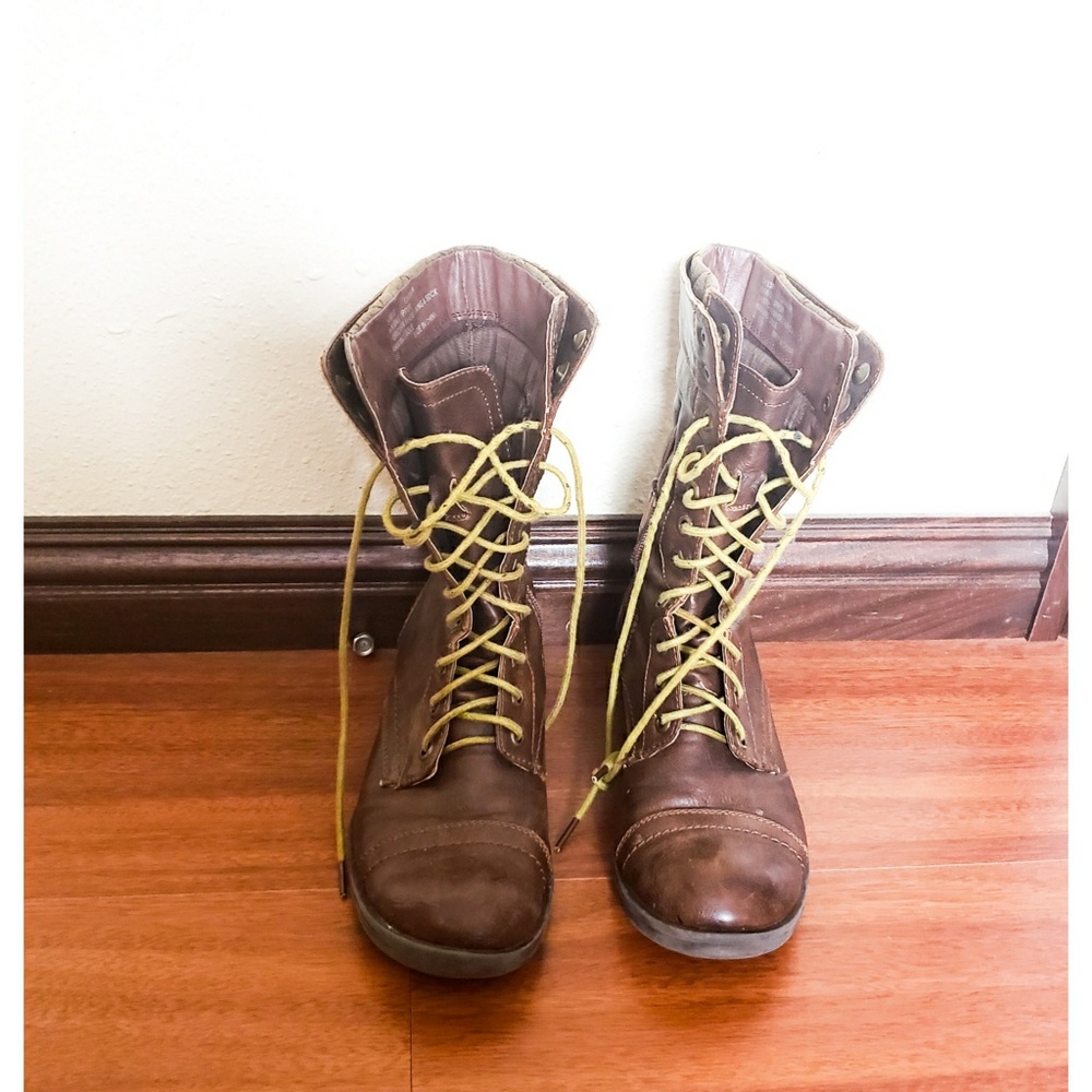 Brown Combat Boots